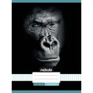 Nebulo: Geheftetes kariertes Heft mit Gorilla-Muster 87-32 A/4