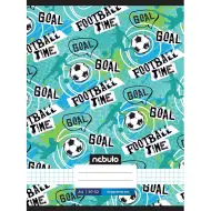 Nebulo: Geheftetes kariertes Heft mit der Aufschrift "Football time" 87-32 A/4