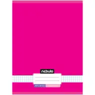 Nebulo: Geheftetes kariertes Notizbuch in Neonrosa 87-32 A/4