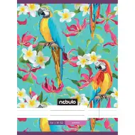 Nebulo: Geheftetes liniert Papageien-Blumenmuster-Heft 81-32 A/4