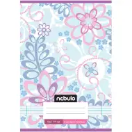 Nebulo: Geheftetes liniertes Heft für die 1. Klasse, Pastellblumenmuster, 14-32, A/5