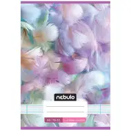Nebulo: Geheftetes liniertes Heft für die 2. Klasse mit Feder-Muster, 16-32 A/5