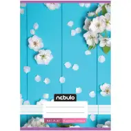 Nebulo: Geheftetes liniertes Heft für die 4. Klasse, weiß mit Blumenmuster, 21-32, A/5