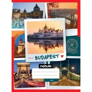 Nebulo: Geheftetes, liniertes Heft mit Budapest-Motiv, 80-32, A/4