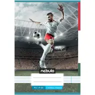 Nebulo: Geheftetes liniertes Heft mit Fußballmotiv für die 4. Klasse, 21-32, A/5