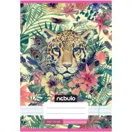 Nebulo: Geheftetes liniertes Heft mit Leopardenmuster für die 4. Klasse, 21-32 A/5