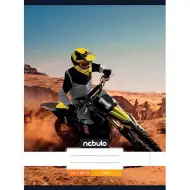 Nebulo: Geheftetes liniertes Heft mit Motocross-Muster, 80-32, A/4