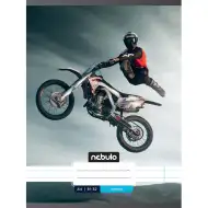 Nebulo: Geheftetes liniertes Heft mit Motocross-Muster 81-32 A/4