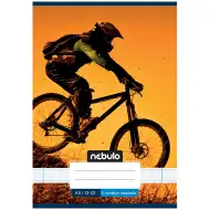 Nebulo: Geheftetes liniertes Heft mit Mountainbike-Muster für die 3. Klasse, 12-32 A/5