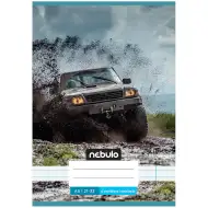 Nebulo: Geheftetes liniertes Heft mit Offroad-Geländewagen-Muster für die 4. Klasse, 21-32, A/5