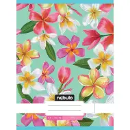 Nebulo: Geheftetes, liniertes, romantisch geblümtes Heft 80-32 A/4