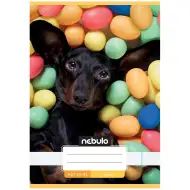 Nebulo: Geheftetes, süßes Notizheft mit Dackel-Muster, unliniert, 20-32 Blatt, A5