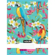 Nebulo: Geheftetes, unliniertes Papageienblumenmuster-Heft 80-32 A/4