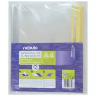 Nebulo: Heftumschlag A4, 10 Stück, selbstklebende, glatte Folie
