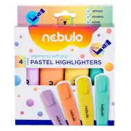 Nebulo: Pastellfarbener Textmarker-Set, 4-teiliges Set