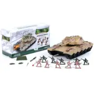 Panzerspielset mit Soldaten und Zubehör in Wüstenfarbe