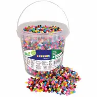 PlayBox: Go Green 5mm MIDI bunte Bügelperlen im Eimer, 5000 Stück Packung