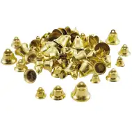 PlayBox: Goldfarbene Dekorationsglocken 100er-Pack