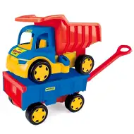 Riesiger Muldenkipper mit Handwagen - Wader