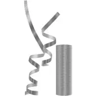 Serpentin Metall Silberfarbe 18 Stück