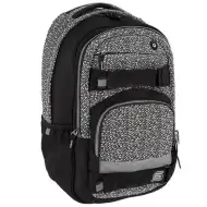 Spirit: Campus schwarz-weißer abgerundeter Schulranzen, Rucksack 46x32x19cm