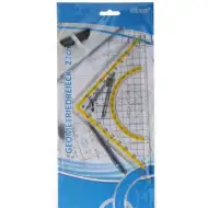 Spirit: Dreieckiger transparenter Geodreieck mit Winkelmesser, 22 cm
