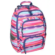Spirit: E-Bag bunter gestreifter abgerundeter Schulranzen, Rucksack 46x34x22cm