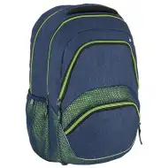 Spirit: Freedom blau und neon abgerundeter Schulranzen, Rucksack 46x33x22cm