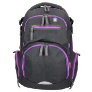 Spirit: Stinger dunkelgrau-lila Premium ergonomischer Schulrucksack 26x32x44cm