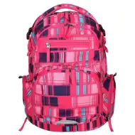 Spirit: Stinger rosa kariertes Premium ergonomischer Schulrucksack