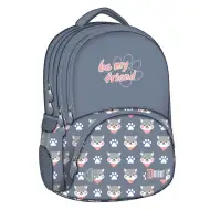 St.Right Be My Friends Hundemuster Schultasche Rucksack 17"