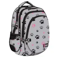 St.Right Paws vierfach unterteilte graue Schultasche, Rucksack 40x28x18cm