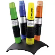 Stabilo: Luminator XT Textmarker-Set in verschiedenen Farben, 4 Stück mit Tischhalterung