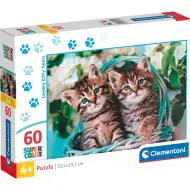 Süße Kätzchen 60-teiliges Supercolor Puzzle - Clementoni