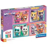 SuperKatzen 4-in-1 12, 16, 20 und 24-teiliges Puzzle - Clementoni
