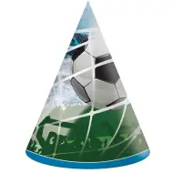 Torjubel Fußball-Geburtstagsparty-Hüte 6er-Set