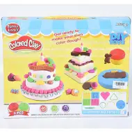 Tortenkreations-Set mit 6 verschiedenen Farben Knete und Formen