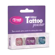 TyToo: Glitzerpulver-Set in Babyrosa, Türkisblau und Malve, 3x2,5ml