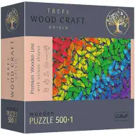 Wood Craft: Regenbogen-Schmetterlinge Holzpuzzle 500+1 Stück - Trefl