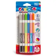 Zweifarbiger Filzstift-Set 6 Stück - Carioca