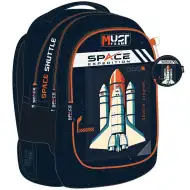 Luna: Must Team Astronaut abgerundeter Schulranzen mit 3 Fächern, Rucksack 32x18x43 cm