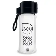 Schwarze durchsichtige Trinkflasche 450ml