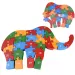 ABC - 123 Elefanten Holz Lernpuzzle