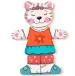 Anziehbare Katze Holzpuzzle 18-teilig - Woodyland