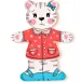Anziehbare Katze Holzpuzzle 18-teilig - Woodyland