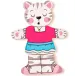 Anziehbare Katze Holzpuzzle 18-teilig - Woodyland