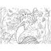 Ariel die kleine Meerjungfrau 2-in-1 Puzzle und Malset, 48 Teile, 35x25 cm – Lisciani