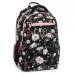 Ars Una: Flowery Black blumiger ergonomischer Schulranzen, Rucksack 33x45x24cm