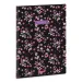 Ars Una: Pearl Blossom schwarzes extra geheftetes liniertes Heft A/4