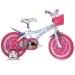 Barbie rosa-weiße Kinderfahrrad in Größe 12 - Dino Bikes Fahrrad